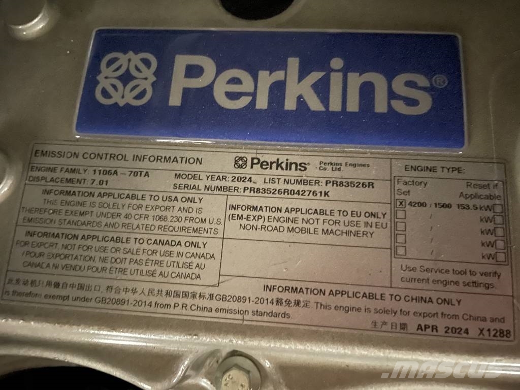 Perkins 1106A-70TA - 165 kVA Used Genset - DPX-12638 Dízel áramfejlesztők