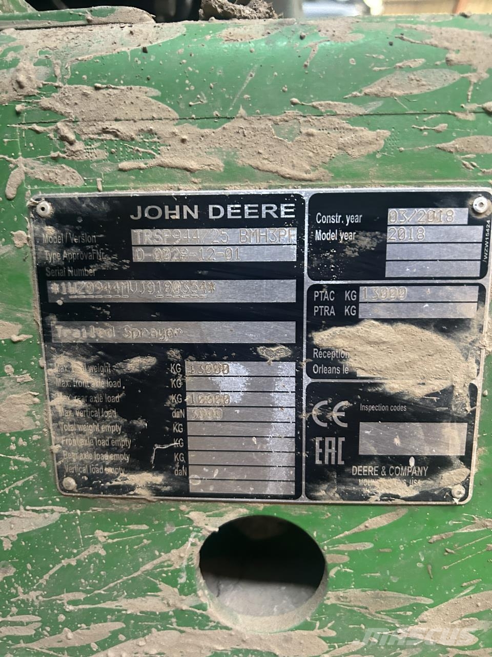 John Deere M944i Trailed sprayers
