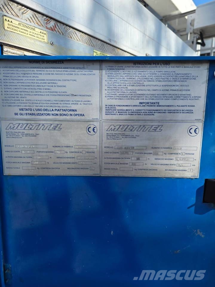 Multitel J335 ALU EX المنصات الهوائية المثبتة على شاحنة