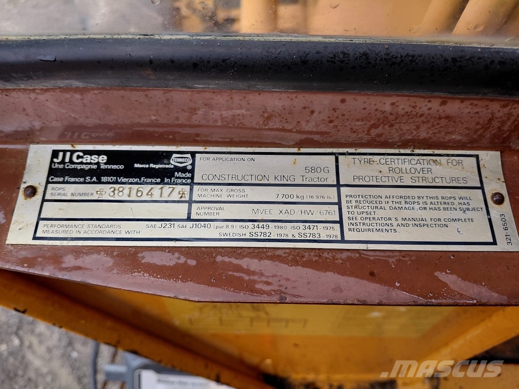 CASE 580 G لوادر ذات جرافات عكسية