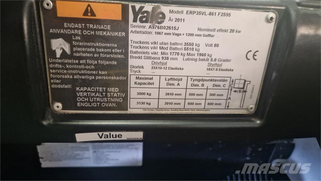 Yale ERP35VL Electric forklifts