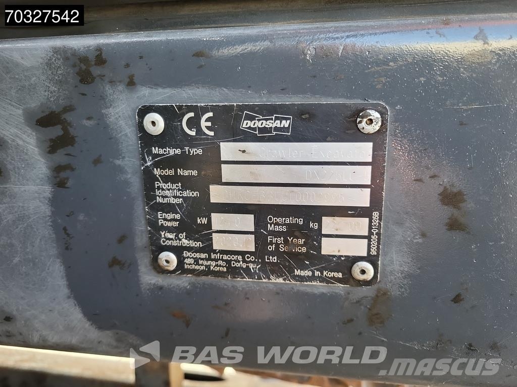 Doosan DX225 LC-5 Kāpurķēžu ekskavatori