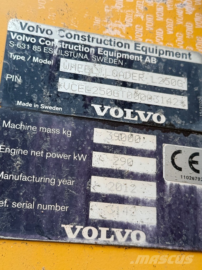 Volvo L 250 G Iekrāvēji uz riteņiem