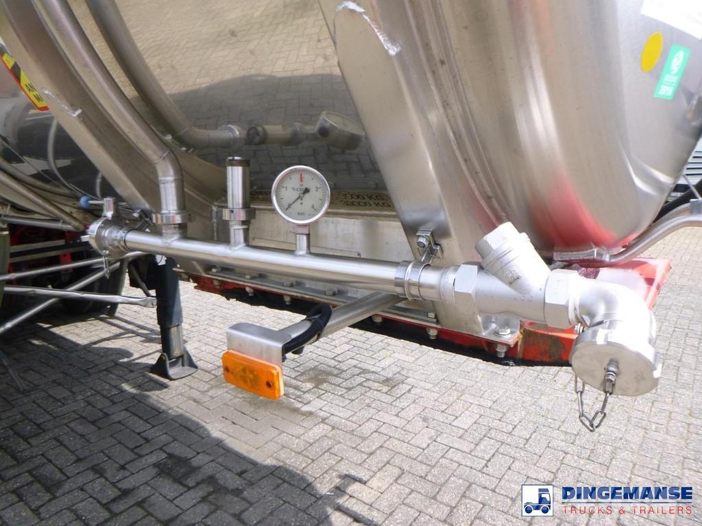 Burg Chemical tank inox L4BH 22.5 m3 / 1 comp Säiliöpuoliperävaunut