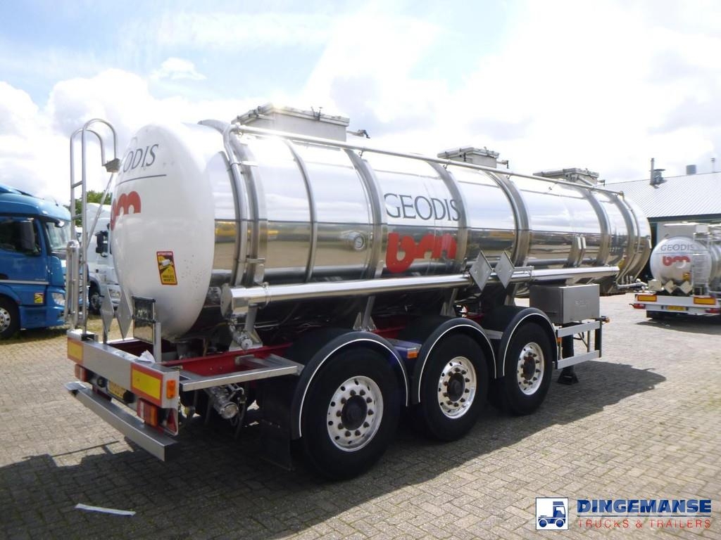 Burg Chemical tank inox L4BH 22.5 m3 / 1 comp Säiliöpuoliperävaunut