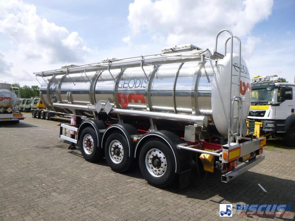 Burg Chemical tank inox L4BH 22.5 m3 / 1 comp Säiliöpuoliperävaunut