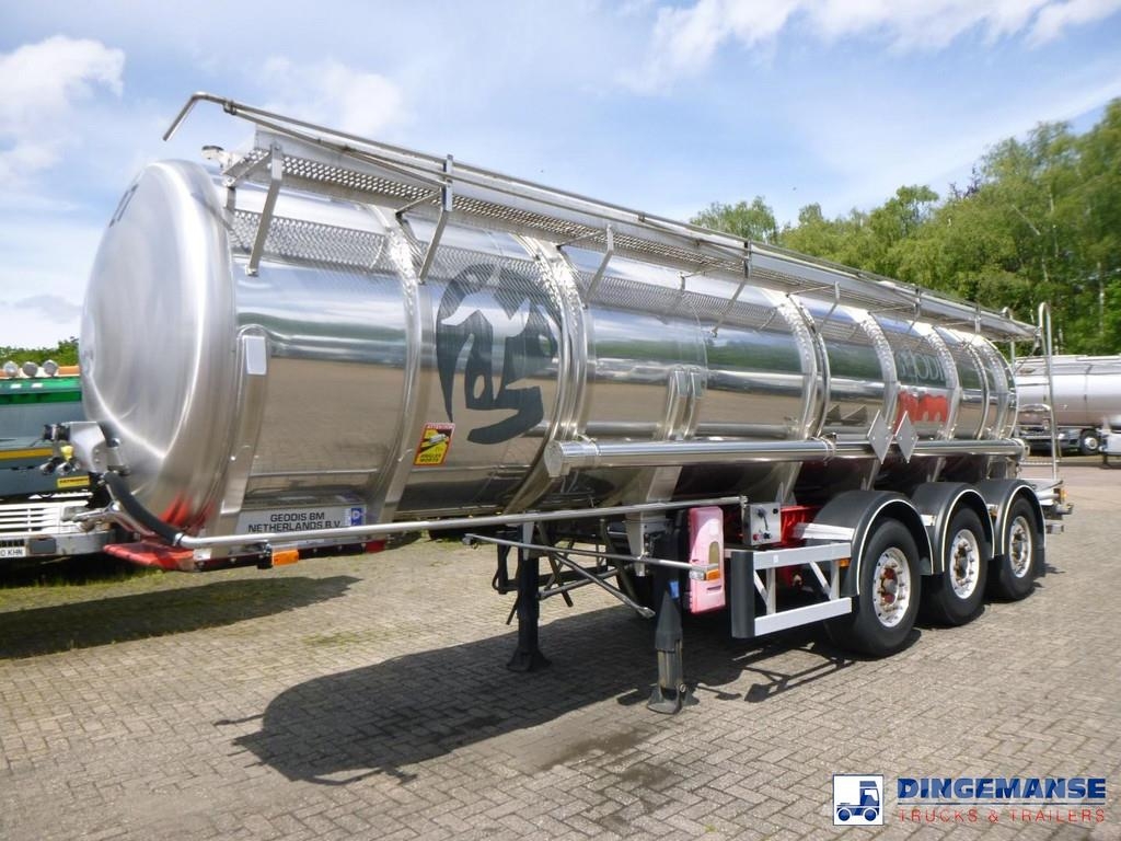 Burg Chemical tank inox L4BH 22.5 m3 / 1 comp Säiliöpuoliperävaunut