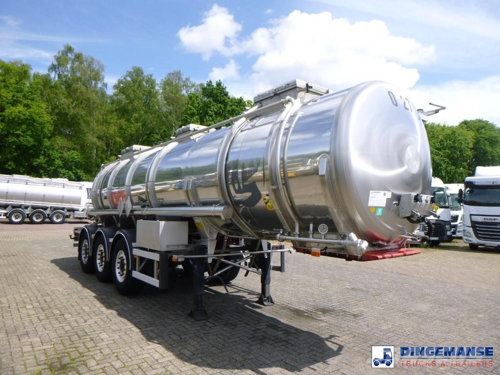 Burg Chemical tank inox L4BH 22.5 m3 / 1 comp Säiliöpuoliperävaunut