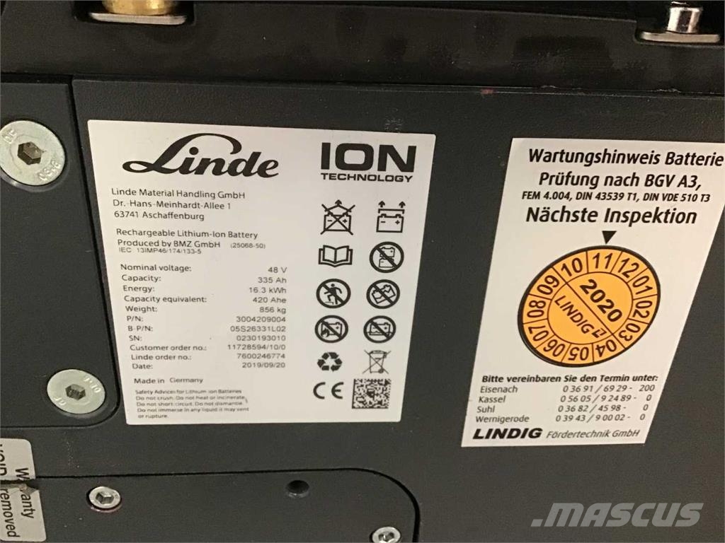 Linde E16 ION Електронавантажувачі
