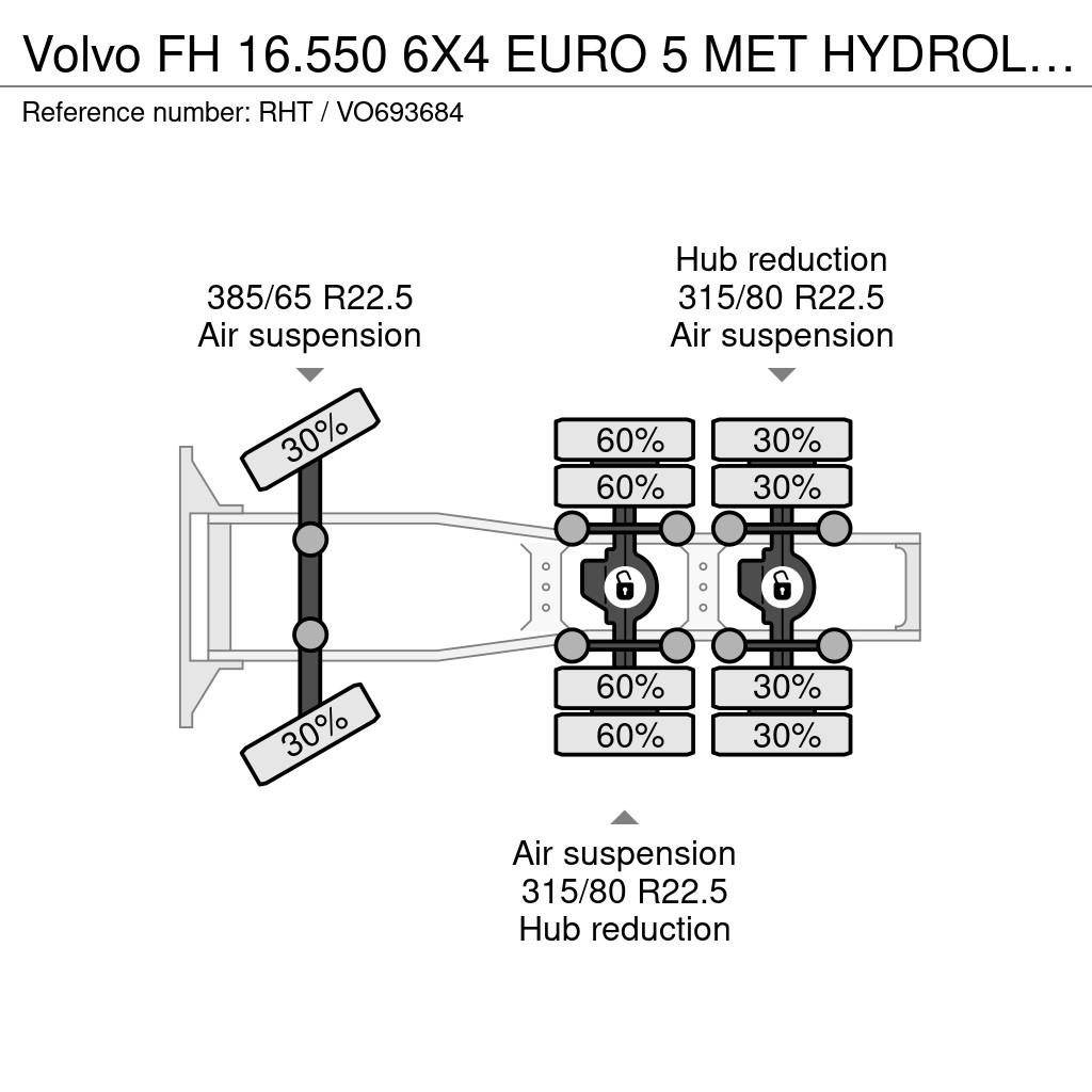 Volvo FH 16.550 6X4 EURO 5 MET HYDROLIEK, 70 TON Sattelzugmaschinen