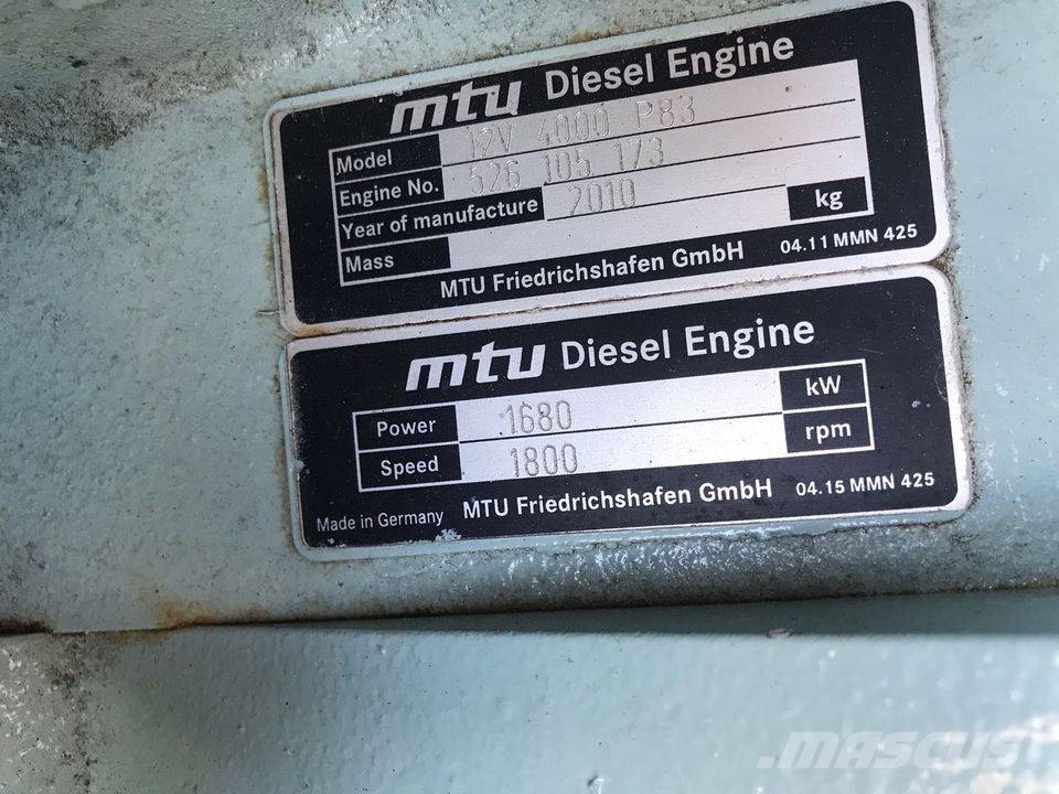 MTU Marine Motor 12V4000P83 Motori