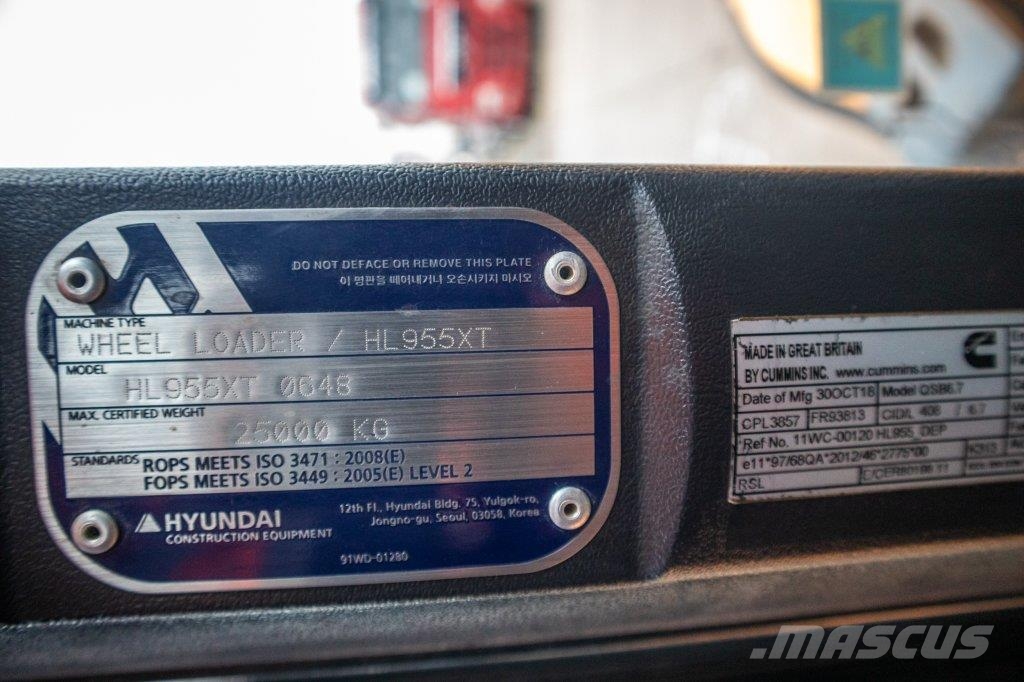 Hyundai HL955XT Cargadoras sobre ruedas