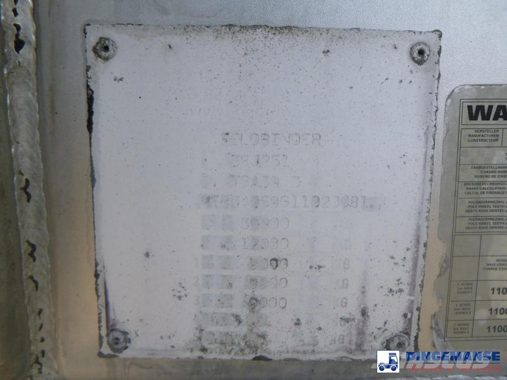 Feldbinder Food tank inox 39 m3 / 3 comp Tsisternhaagised