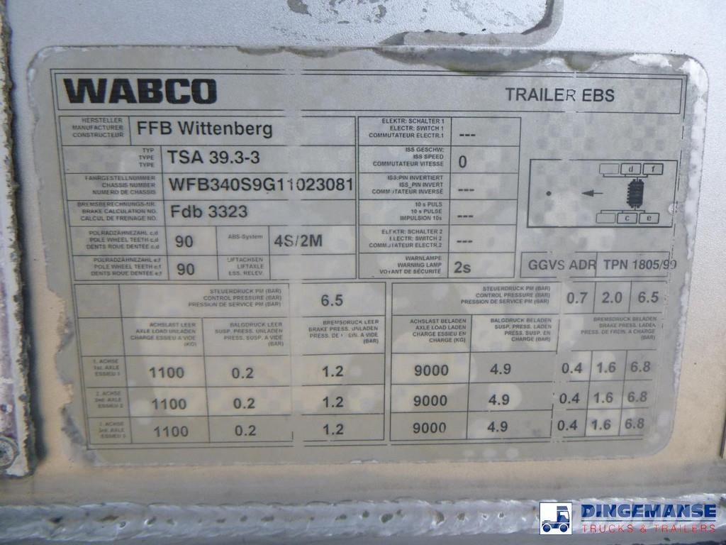 Feldbinder Food tank inox 39 m3 / 3 comp Tsisternhaagised