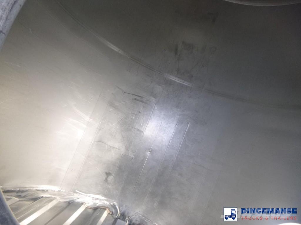 Feldbinder Food tank inox 39 m3 / 3 comp Tsisternhaagised