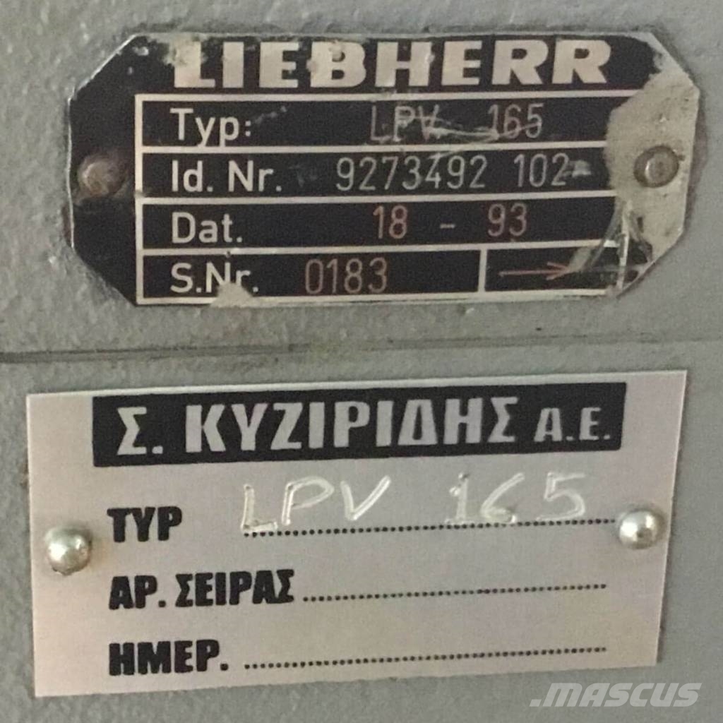 Liebherr LPV 165 Hidraulika