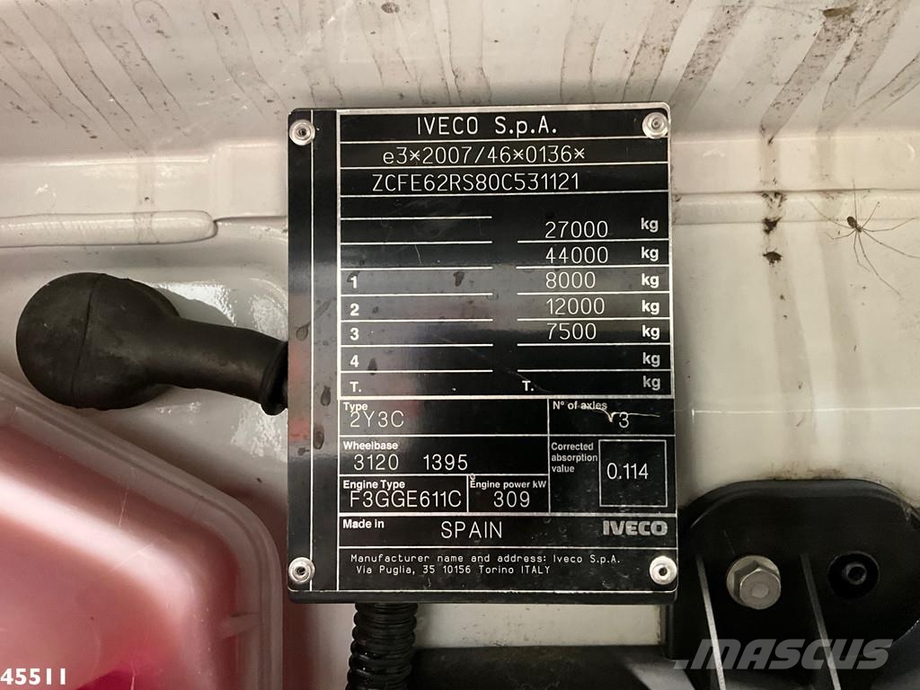 Iveco X-WAY AD280X42Y Retarder Meiller 16 ton portaalarm Camiones portacubetas