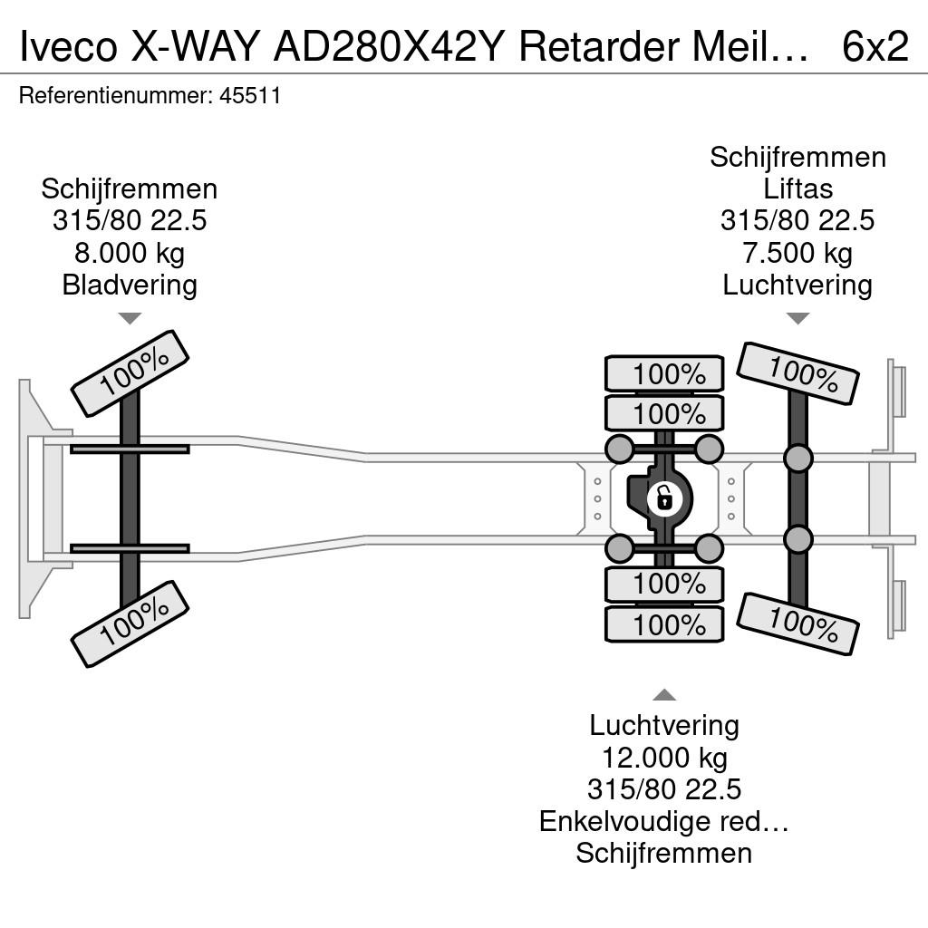 Iveco X-WAY AD280X42Y Retarder Meiller 16 ton portaalarm Camiones portacubetas