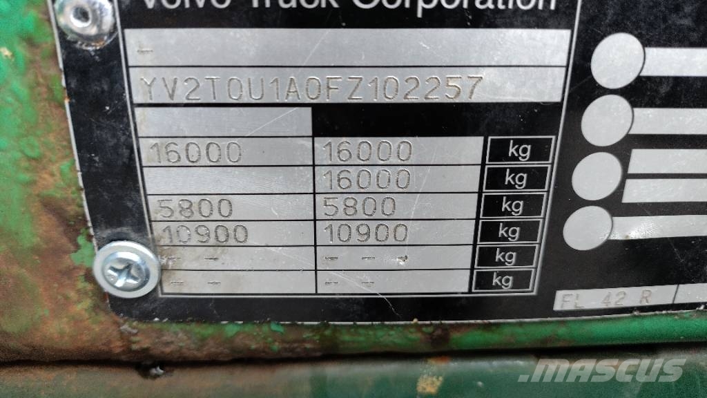 Volvo FL 4x2 multilift koukkulaite, 16tn kok.paino Koukkulava kuorma-autot