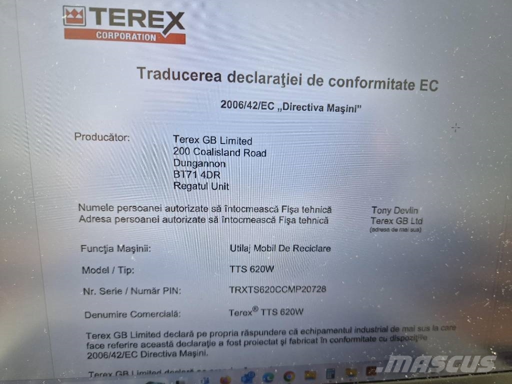 Terex Ecotec TTS 620 Trummlid