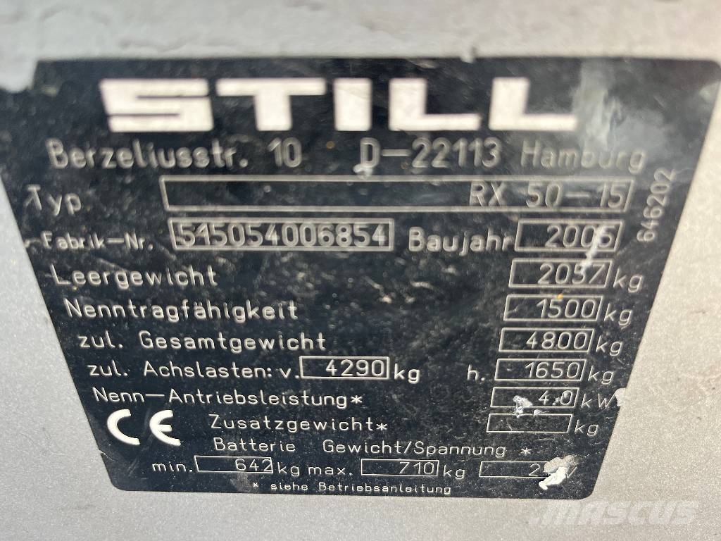 Still RX50-15 V-4076 INW Carretillas de horquilla eléctrica