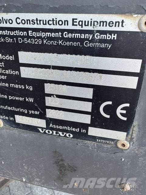 Volvo EC220EL Kāpurķēžu ekskavatori