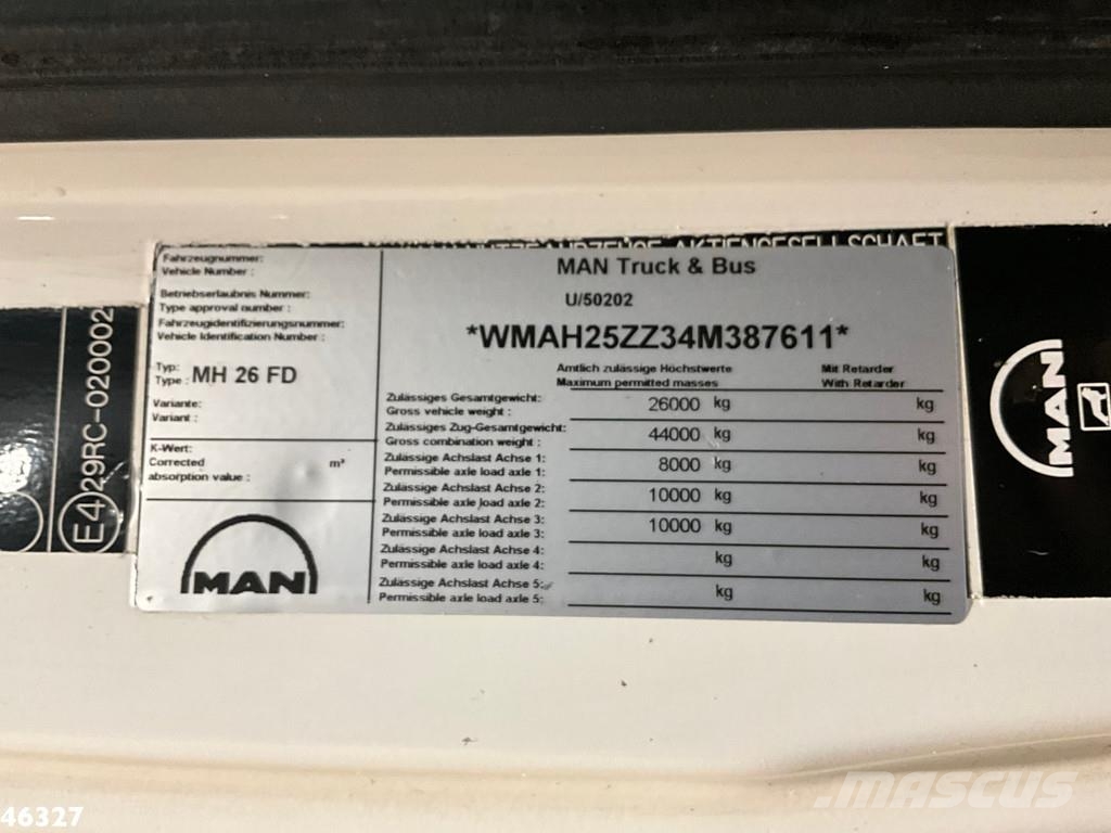 MAN TGA 26.430 6x4 Palfinger 15 Tonmeter laadkraan شاحنات قلابة