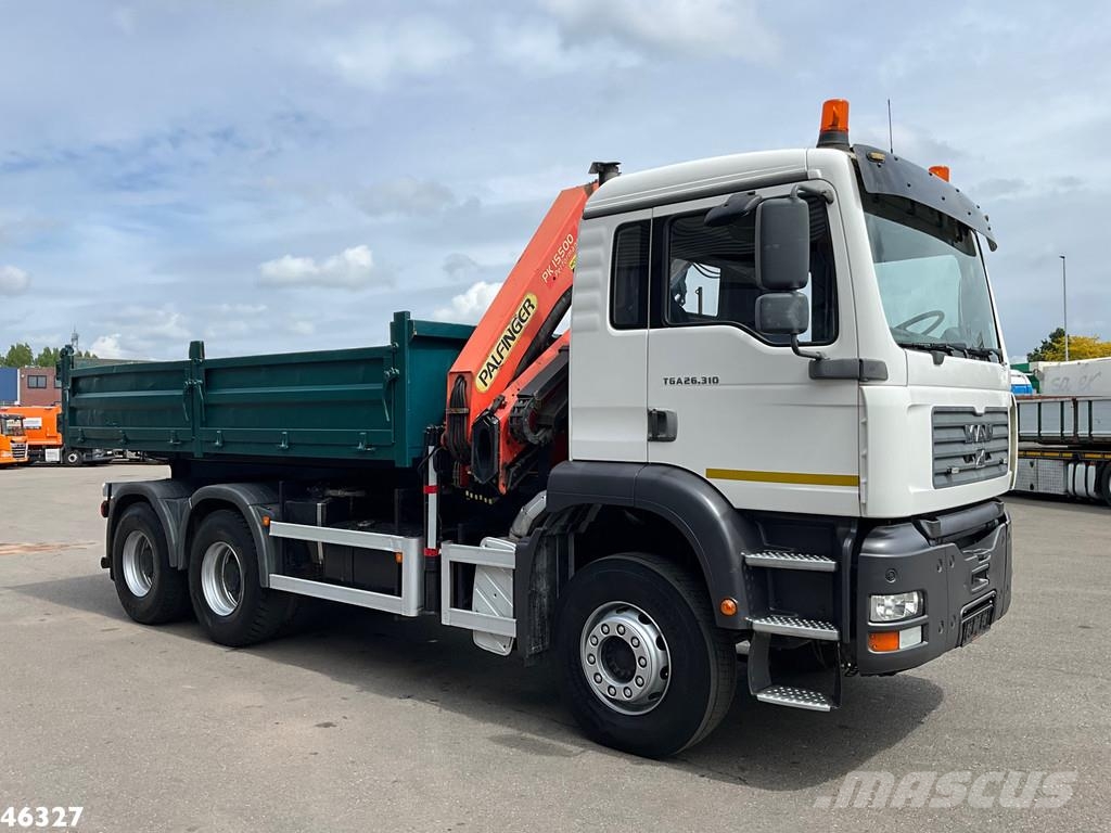 MAN TGA 26.430 6x4 Palfinger 15 Tonmeter laadkraan شاحنات قلابة