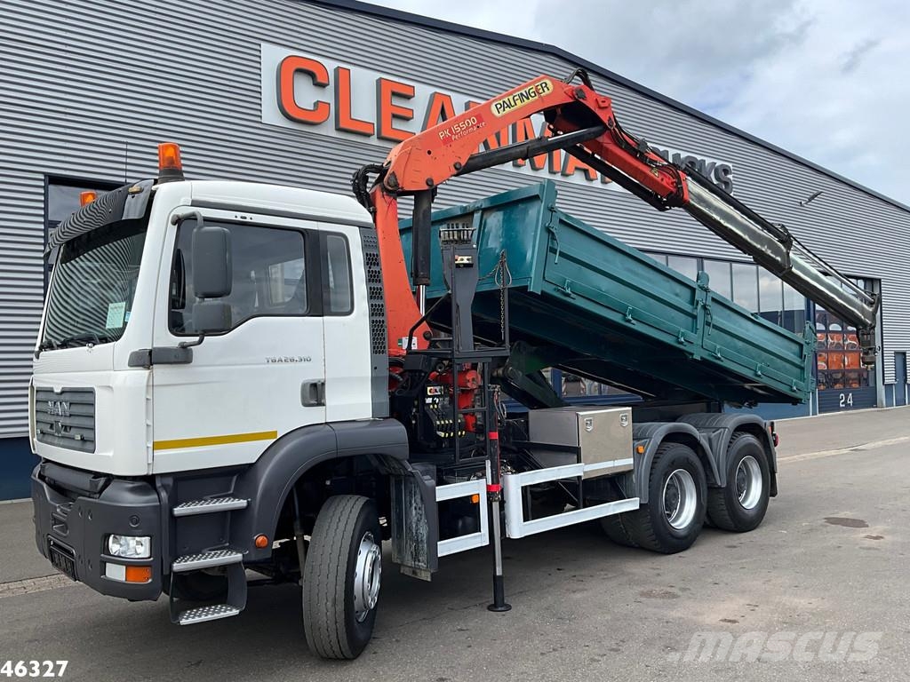 MAN TGA 26.430 6x4 Palfinger 15 Tonmeter laadkraan شاحنات قلابة