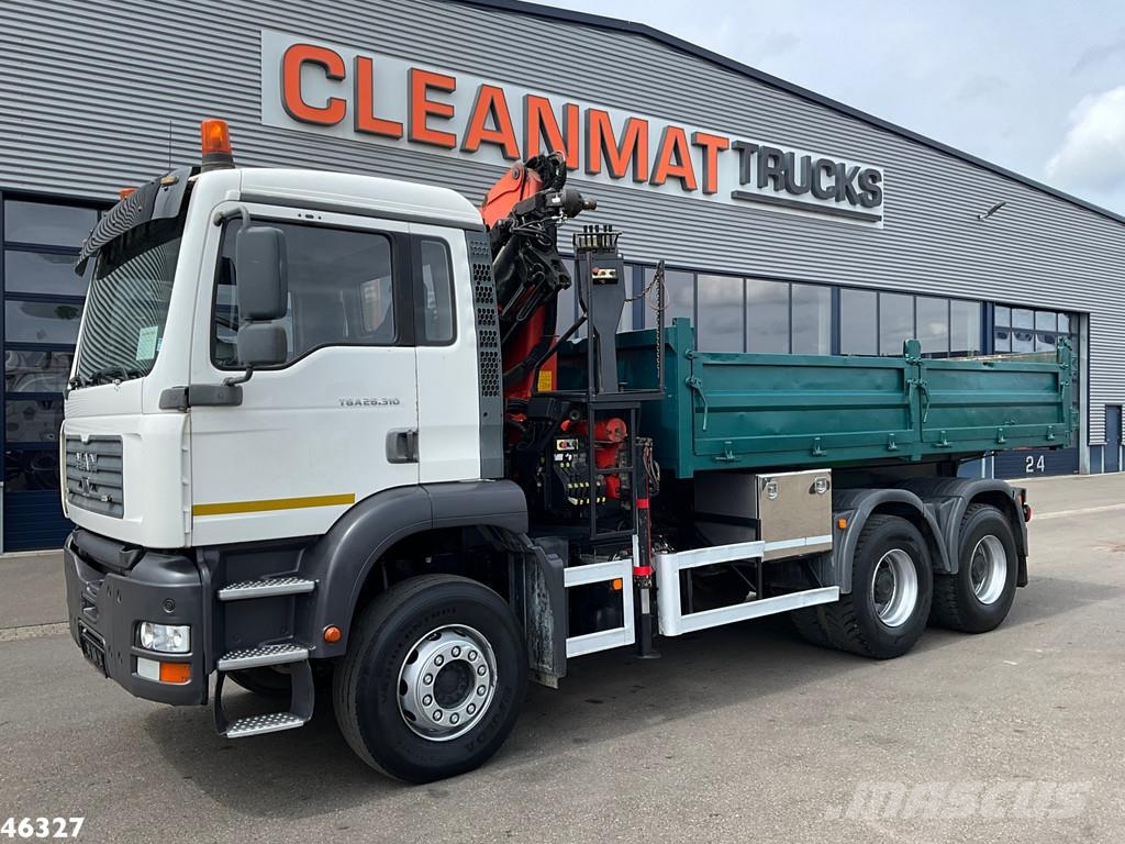 MAN TGA 26.430 6x4 Palfinger 15 Tonmeter laadkraan شاحنات قلابة