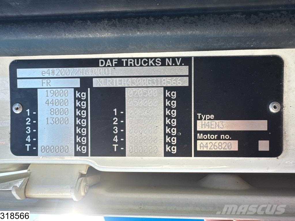 DAF XF 480 EURO 6, ACC Prime Movers