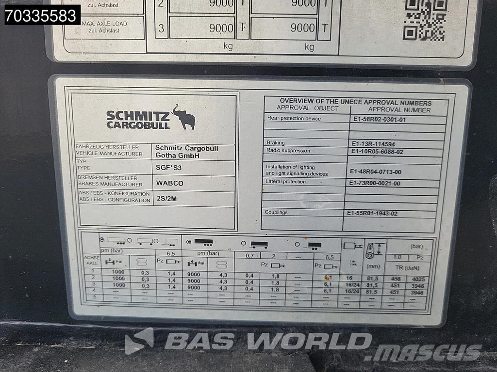 Schmitz Cargobull SGF*S3 3 axles Alcoa Lift Axle Cramaro Semirremolques bañera