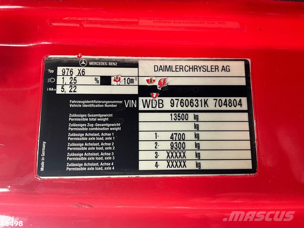 Mercedes-Benz Atego 1425 Gemco Feuerwehr / materiaalwagen Just 7 Camiones de bomberos