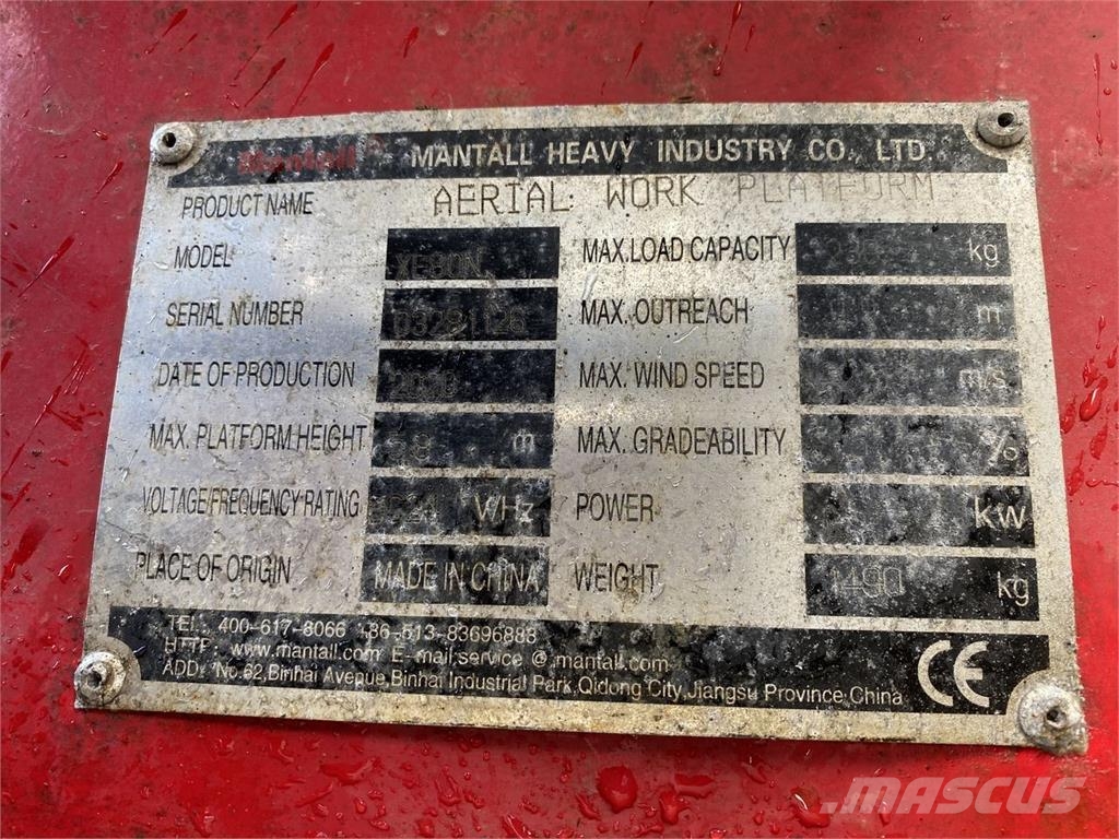 Mantall XE80N Scissor lifts