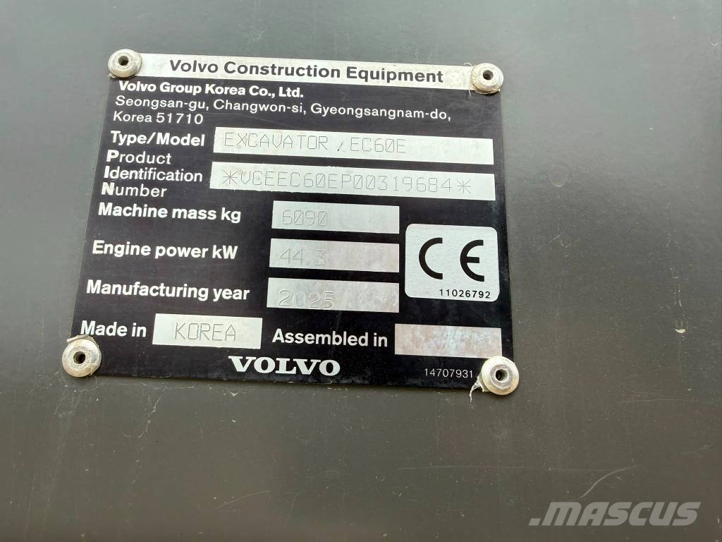 Volvo EC60 E 小型挖掘机