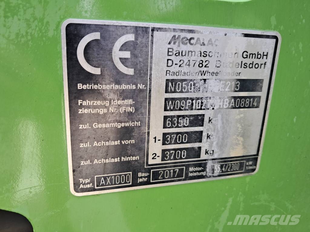 Mecalac AX 1000 LIEBHERR L 509 508 COMPACT 轮式装载机