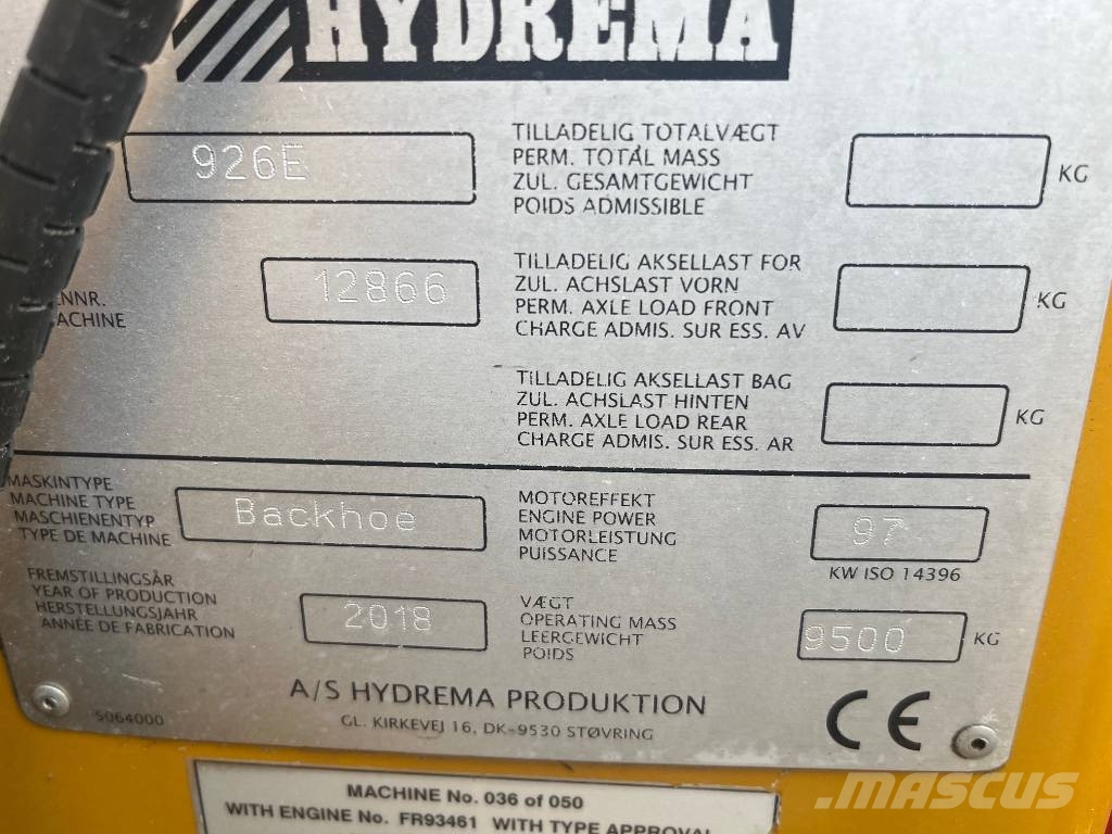 Hydrema 926 F 反鏟裝載機