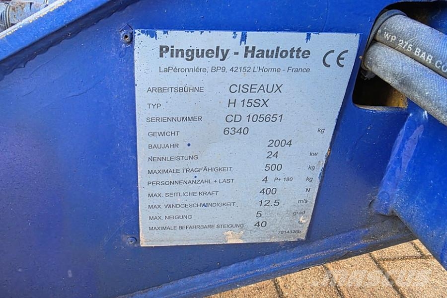 Haulotte H15SX Diesel, 4x4 Drive, 15 Working Height, 500kg Scissor lifts