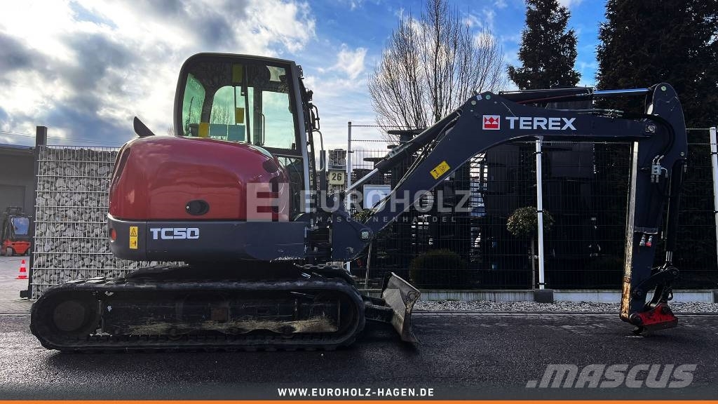Terex Minibagger TC 50, Schnellwechsler MS03, Knickmatik Minibagger < 7t