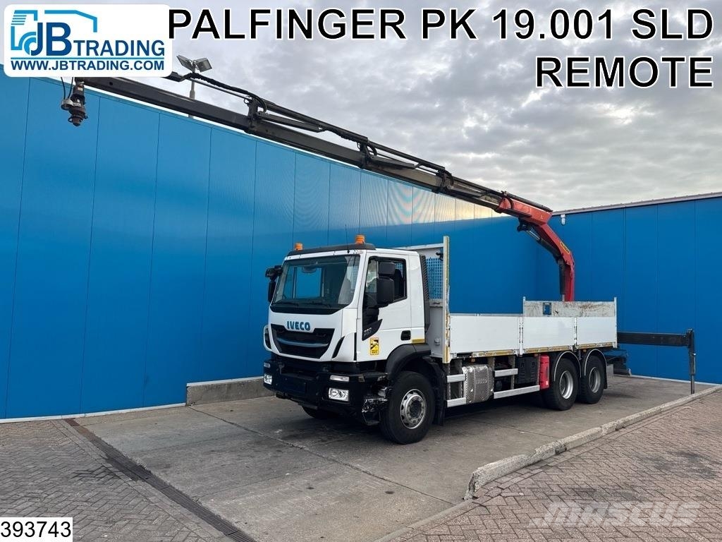 Iveco Stralis 360 X-way 6x4, Palfinger, Remote, Steel su Platte bakwagens