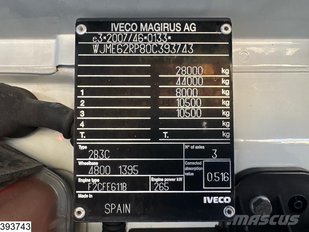 Iveco Stralis 360 X-way 6x4, Palfinger, Remote, Steel su Platte bakwagens