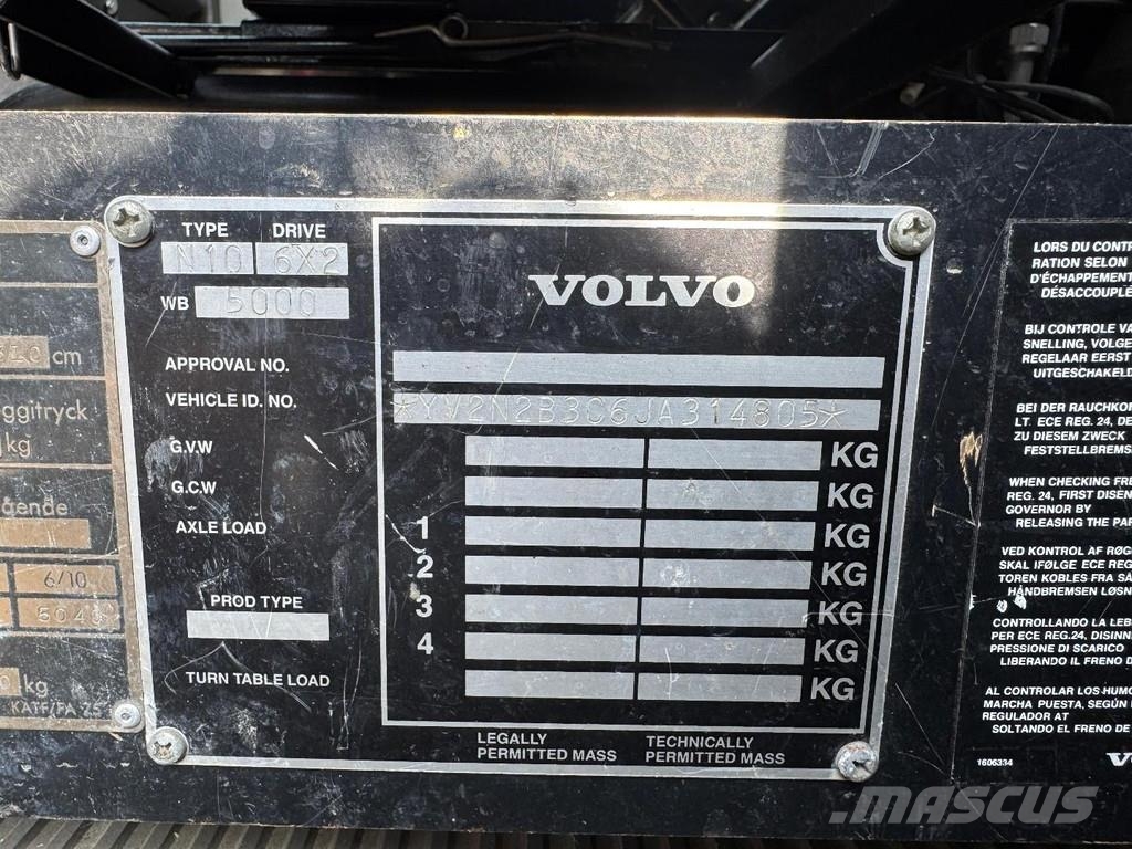 Volvo N10 6X4 Robson-Drive + TANK 14.000 LITER Tartályos teherautók