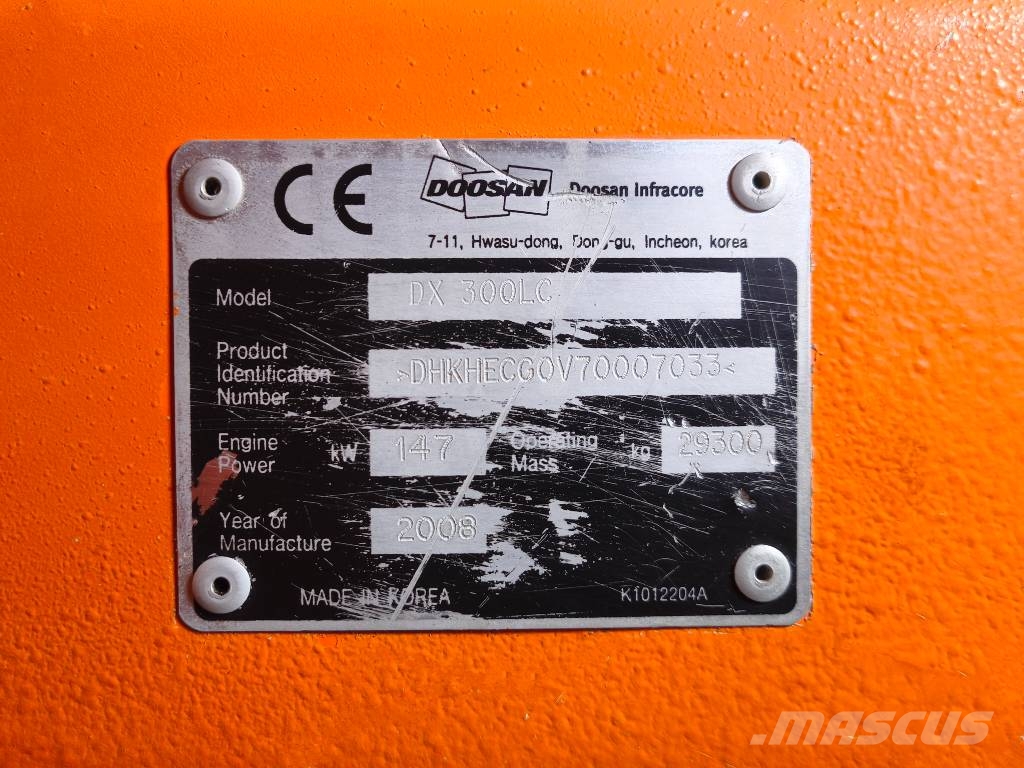 Doosan DX 300 LC Rupsgraafmachines