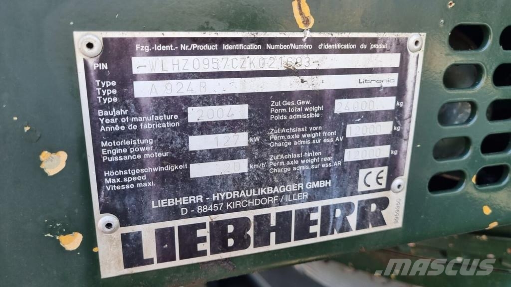 Liebherr A 924 B Litronic Waste / industry handlers