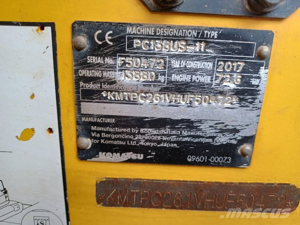 Komatsu PC 138 US-11 Εκσκαφείς με ερπύστριες