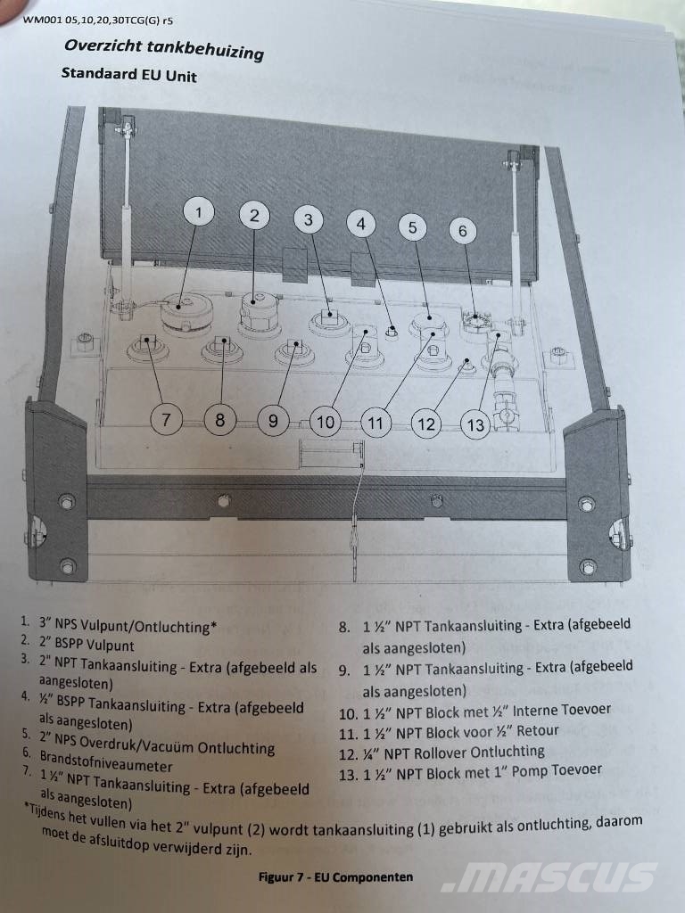 Western Global - 20TCG - 2.000 Liter fuel Tank - DPX-31002 Depósitos de combustible y aditivos
