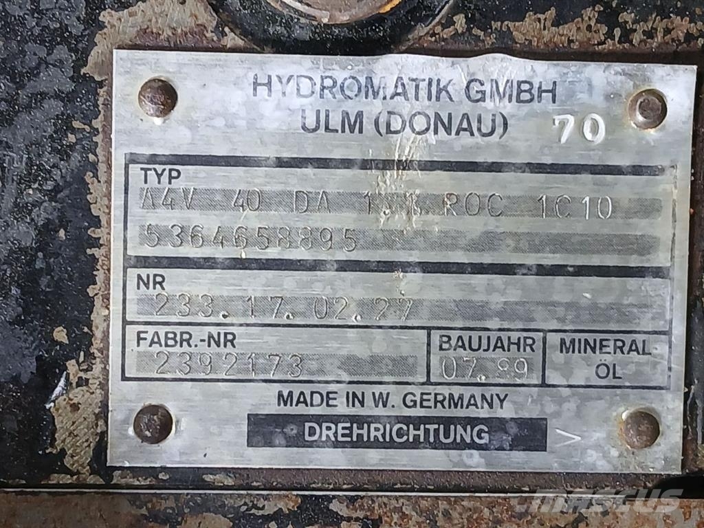Zeppelin ZL6B-Hydromatik A4V40DA-5364658895-Drive pump Hydraulik
