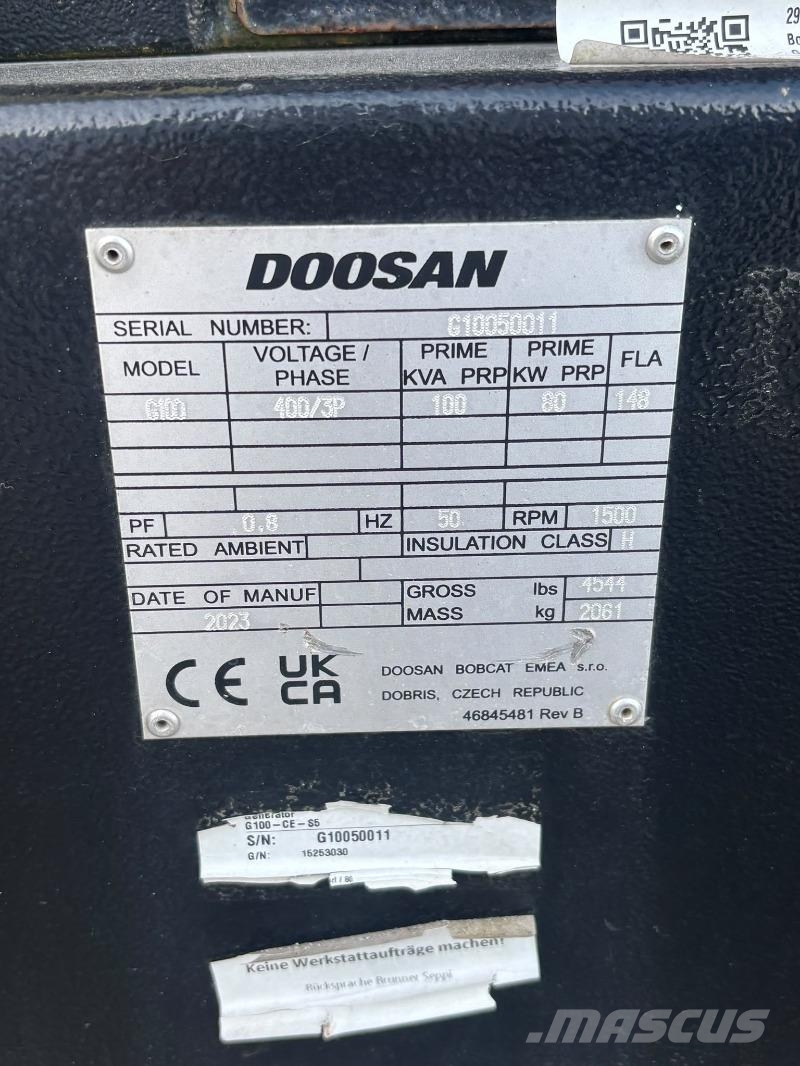 Doosan Generator G100 100kVA Kmetijstvo - drugo
