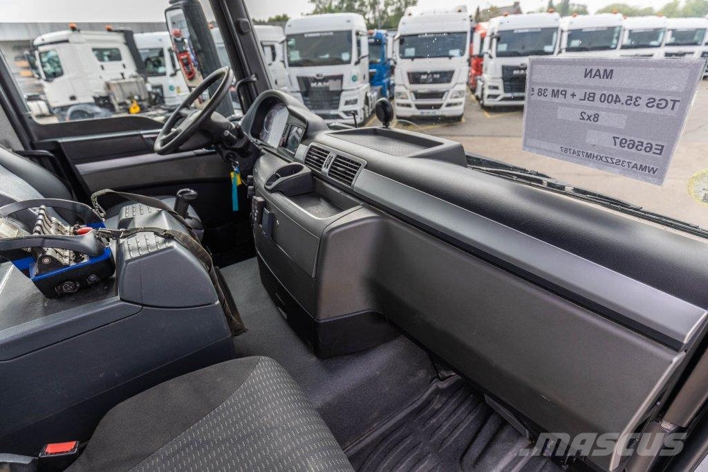 MAN TGS 35.400 BL -8x4H-6+ PM 38.5 SP-LC/7x Tipper trucks