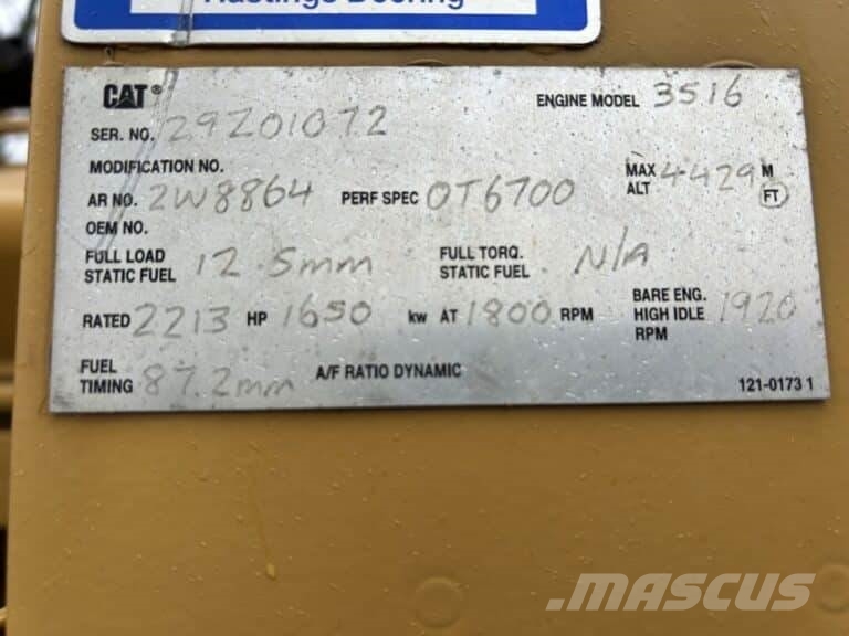 CAT 3516 - Used - 2200HP - 29Z Morskie jednostki silnikowe